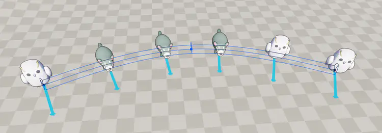 Showing creature placement and orientation of spawner