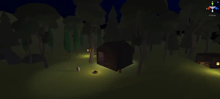 Cabin area - spawn point of the player