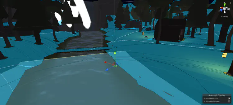 Sample NavMesh baking to create routes for wolves